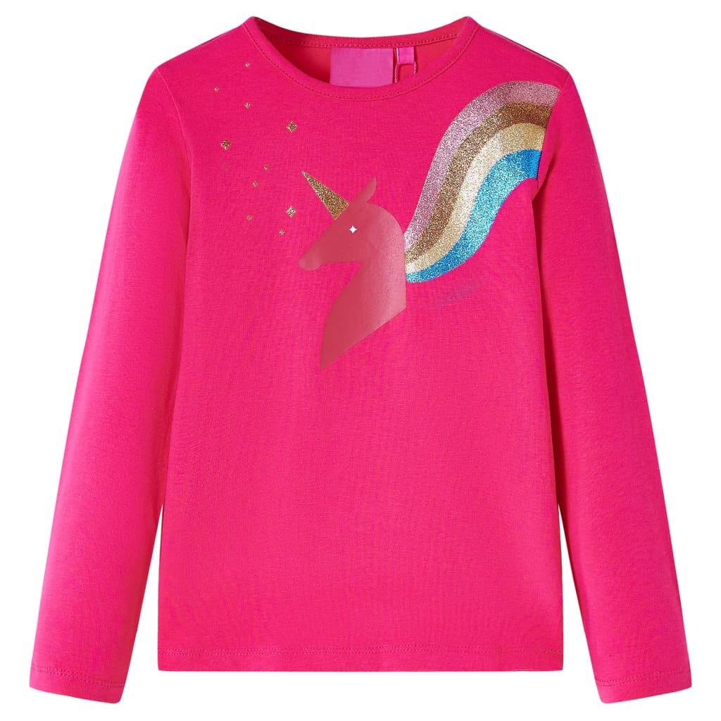 Vidaxl kindershirt met lange mouwen 104 felroze