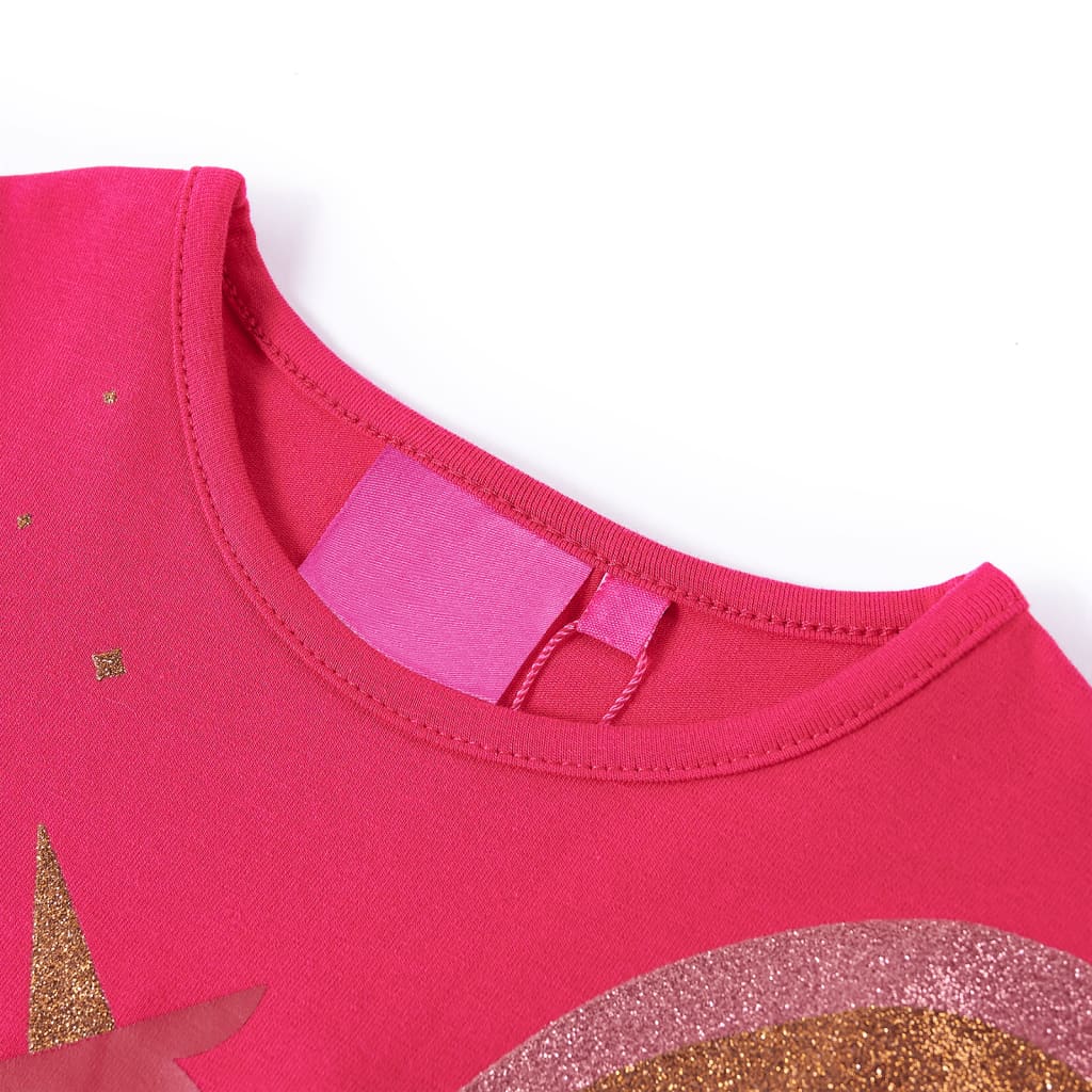 Vidaxl kindershirt met lange mouwen 104 felroze