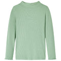 Vidaxl kindershirt met lange mouwen lage col 128 donkermintkleurig