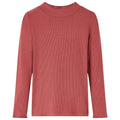 Vidaxl kindershirt met lange mouwen en lage col 104 roodbruin