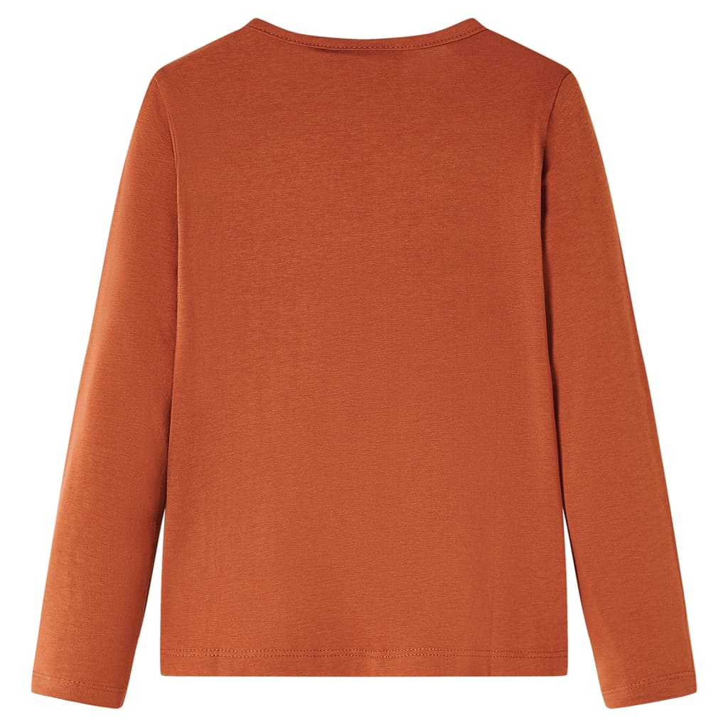 Vidaxl kindershirt met lange mouwen 128 cognackleurig