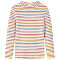 Vidaxl kindershirt met lange mouwen 92 gestreept ecru