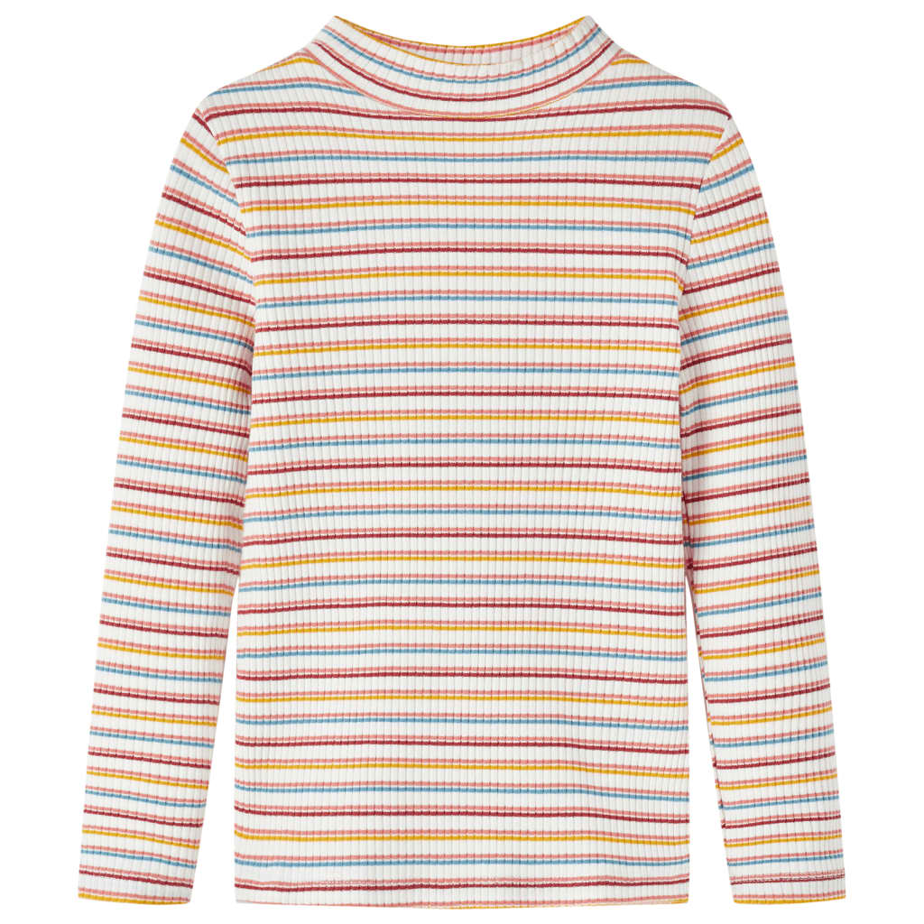 Vidaxl kindershirt met lange mouwen 104 gestreept ecru