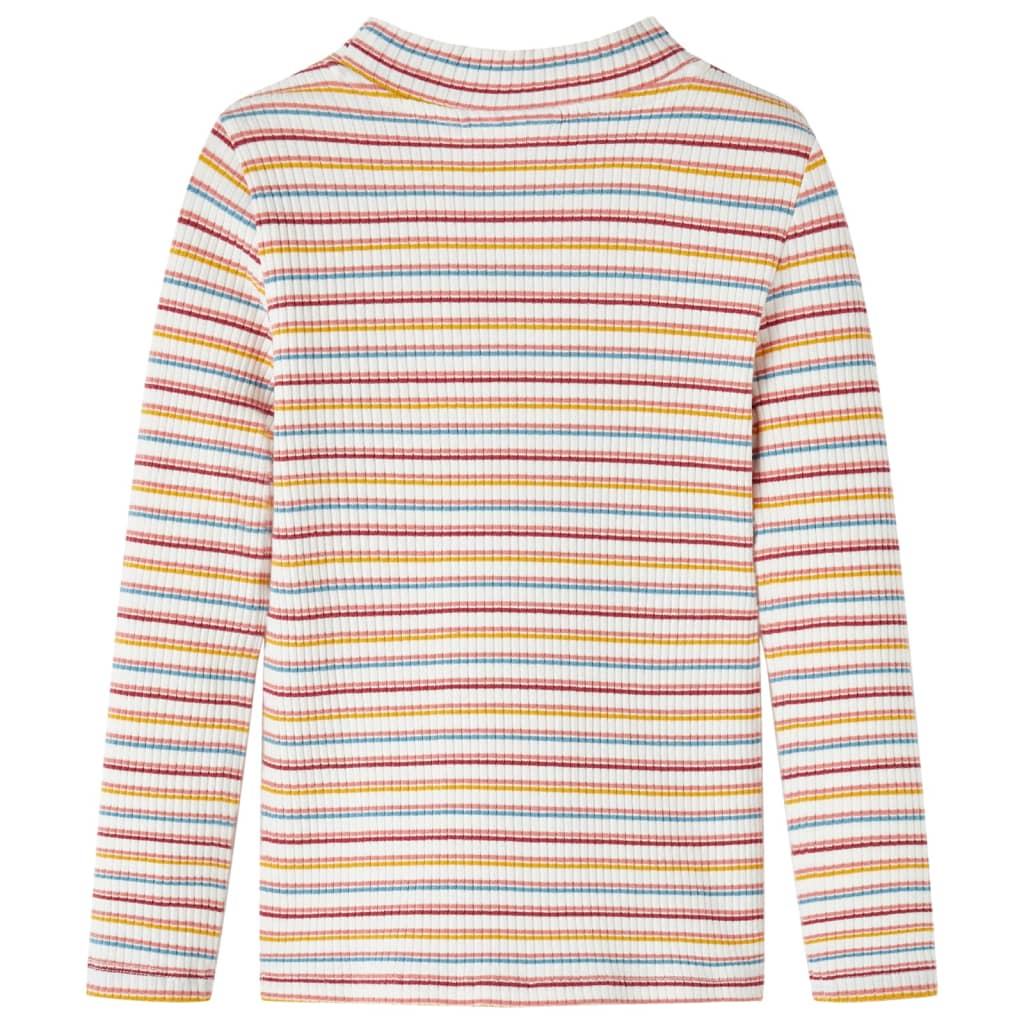 Vidaxl kindershirt met lange mouwen 104 gestreept ecru