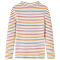 Vidaxl kindershirt met lange mouwen 116 gestreept ecru