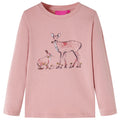 Vidaxl kindershirt met lange mouwen 128 roze
