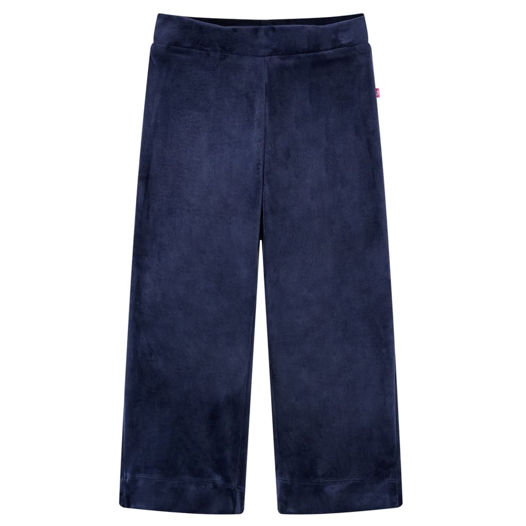 Vidaxl kinderbroek fluweel 104 donkerblauw