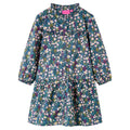 Vidaxl kinderjurk met lange mouwen 92 donkerblauw