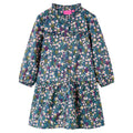 Vidaxl kinderjurk met lange mouwen 116 donkerblauw