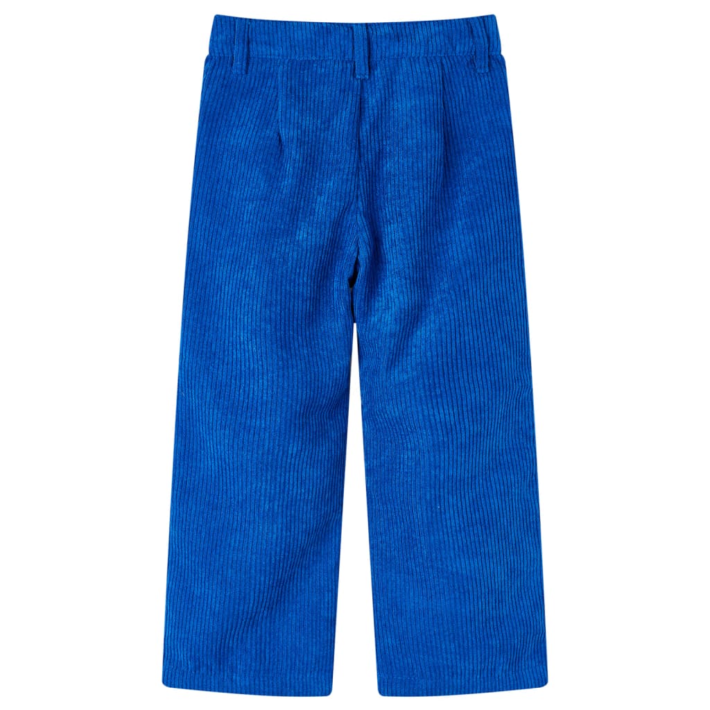 Vidaxl kinderbroek 92 ribfluweel kobaltblauw