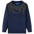 Vidaxl kindertrui gebreid 116 marineblauw