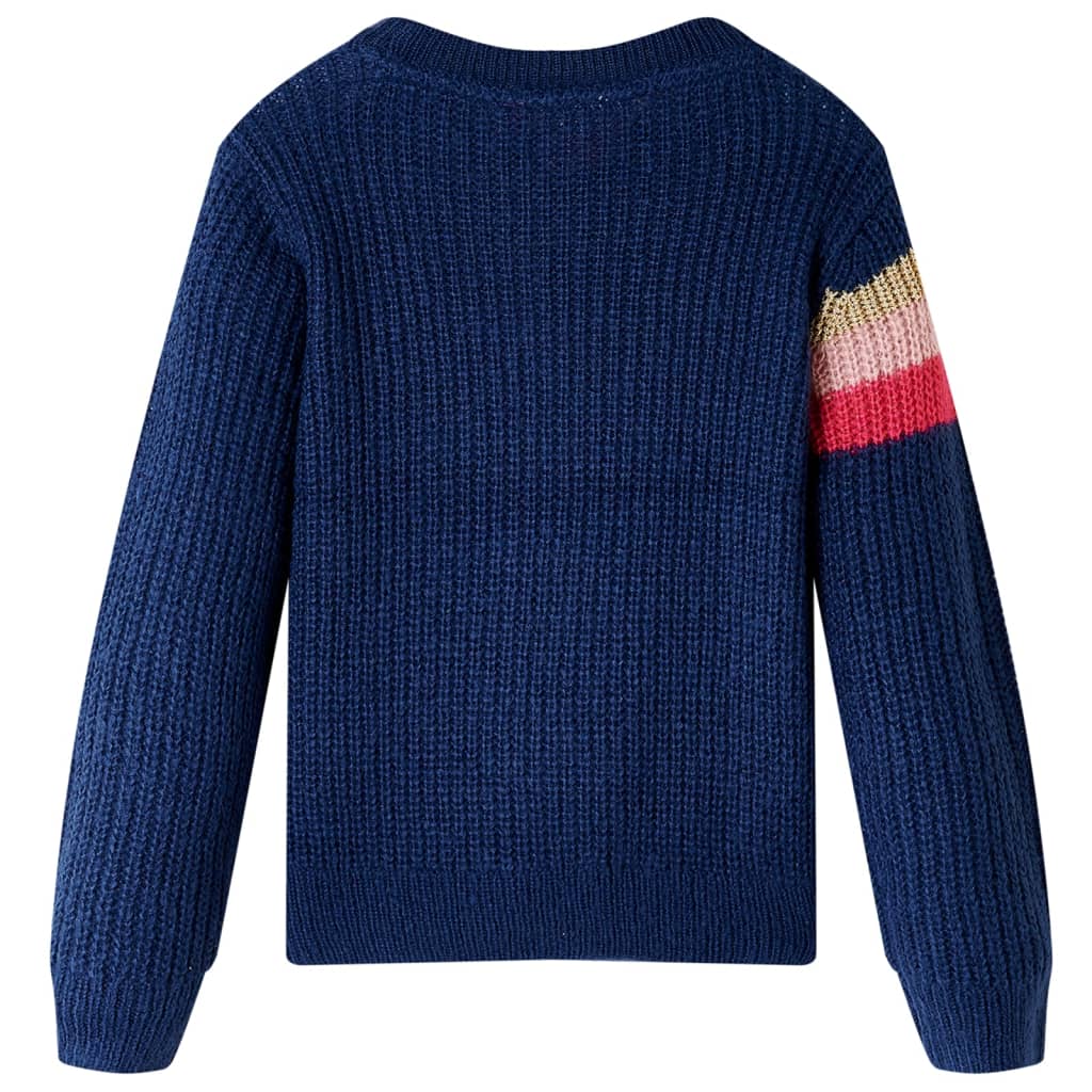 Vidaxl kindertrui gebreid 116 marineblauw