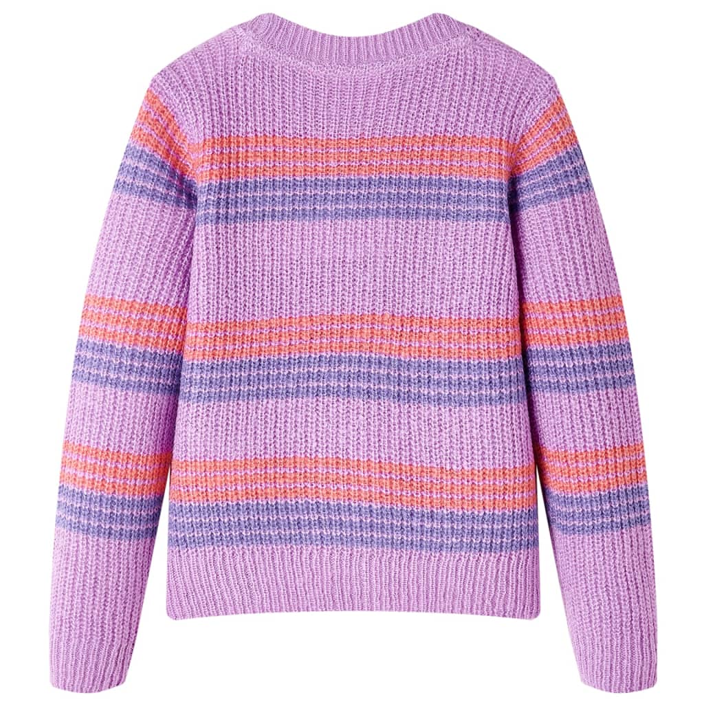 Vidaxl kindertrui gebreid met strepen 116 lila en roze