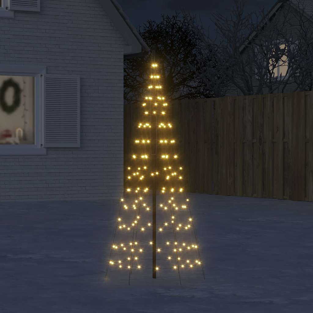 Vidaxl led-kerstboom aan vlaggenmast 200 led's warm wit 180 cm