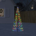 VidaXL LED-Weihnachtsbaum auf Fahnenmast, 200 LEDs, farbig, 180 cm