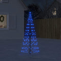 VidaXL LED-Weihnachtsbaum auf Fahnenmast, 200 LEDs, 180 cm, blau