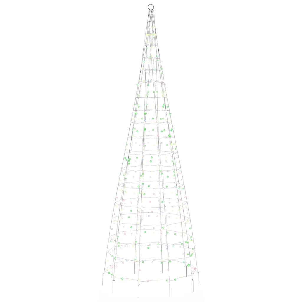 Vidaxl led-kerstboom 550 leds kleurrijk 300 cm
