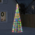Vidaxl led-kerstboom aan vlaggenmast 550 leds kleurrijk 300 cm