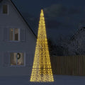 VidaXL LED-Weihnachtsbaum auf Fahnenmast, 1534 warmweiße LEDs, 500 cm