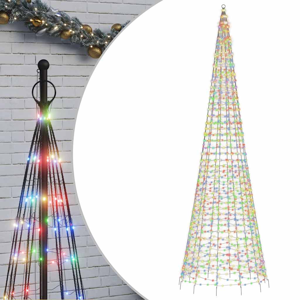 Vidaxl led-kerstboom 1534 leds kleurrijk 500 cm