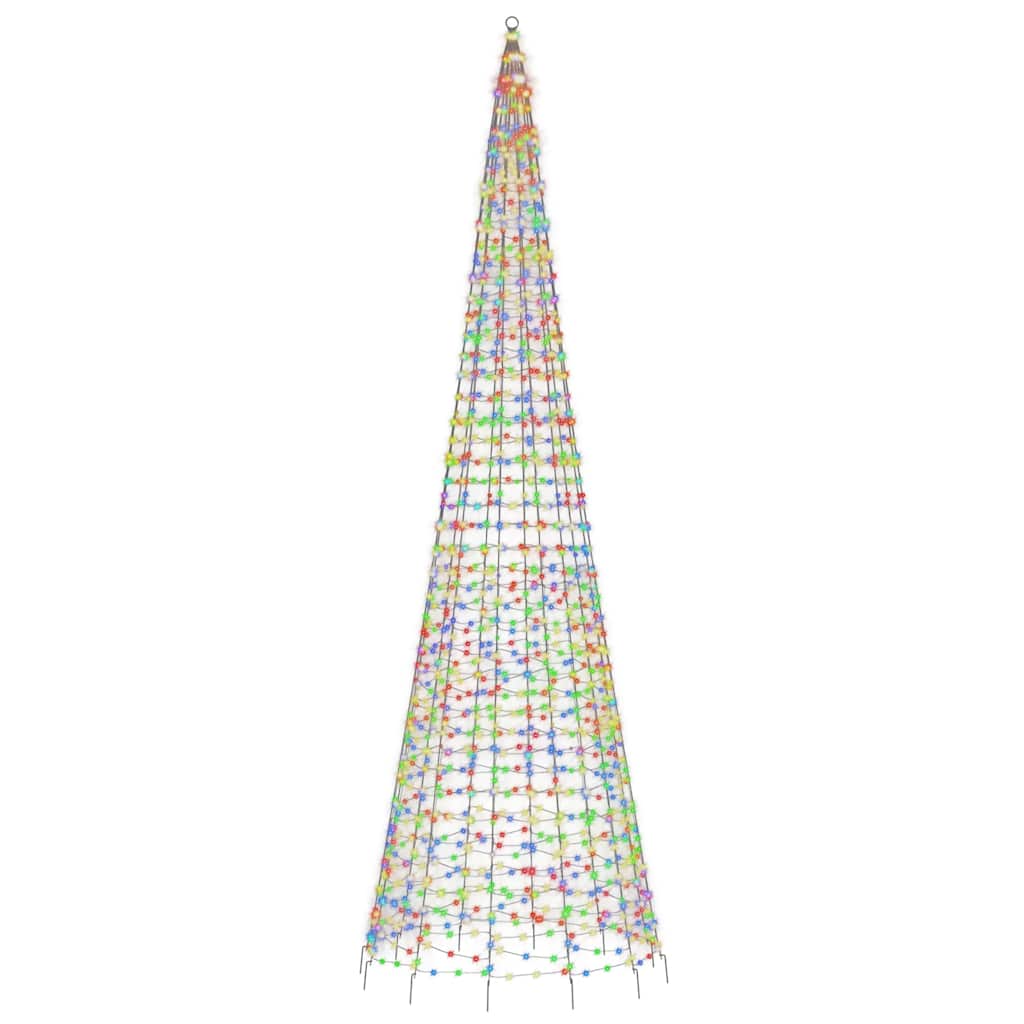 Vidaxl led-kerstboom 1534 leds kleurrijk 500 cm