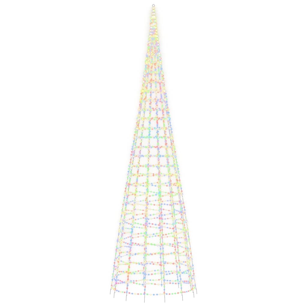 Vidaxl led-kerstboom 3000 leds kleurrijk 800 cm