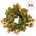 VidaXL Weihnachtsgirlanden mit Blumen, 6 Stück, 215 cm, Sonnenaufgangsrot