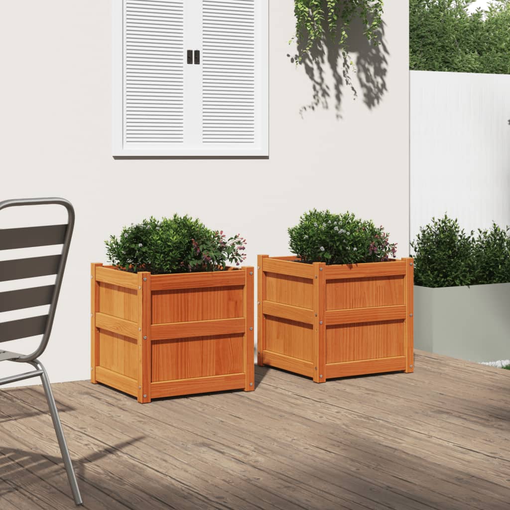 Vidaxl -Pflanzer 2 St. cm Festkiefer Wäsche braun