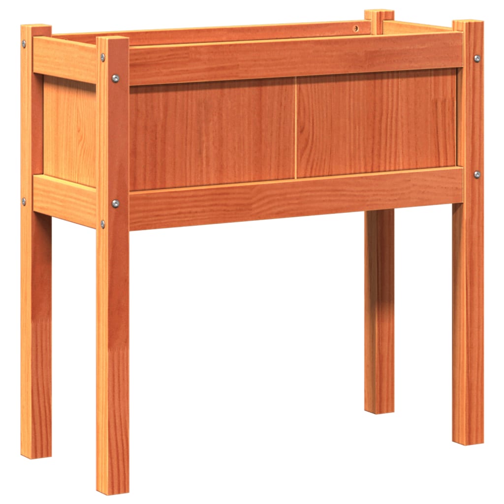 VIDAXL -Planzer mit Beinen 70x31x70 cm Kiefernholz Waschbraun