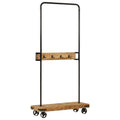 VidaXL -Kleiderständer mit Gestellen 90x35x190 cm Festes Mangoholz und Eisen