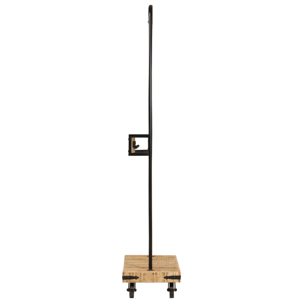 VidaXL -Kleiderständer mit Gestellen 90x35x190 cm Festes Mangoholz und Eisen