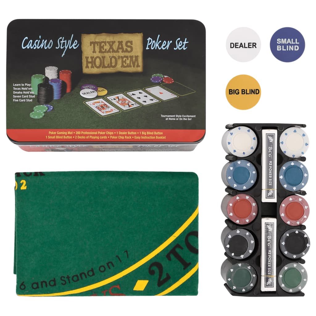 VidaXL 200-teiliges Pokerset 4 g