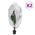 Vidaxl plantenhoezen met ritssluiting 2 st 70 g m² 3,93x3,5 m