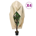 Vidaxl plantenhoezen met ritssluiting 4 st 70 g m² 1x1,55 m