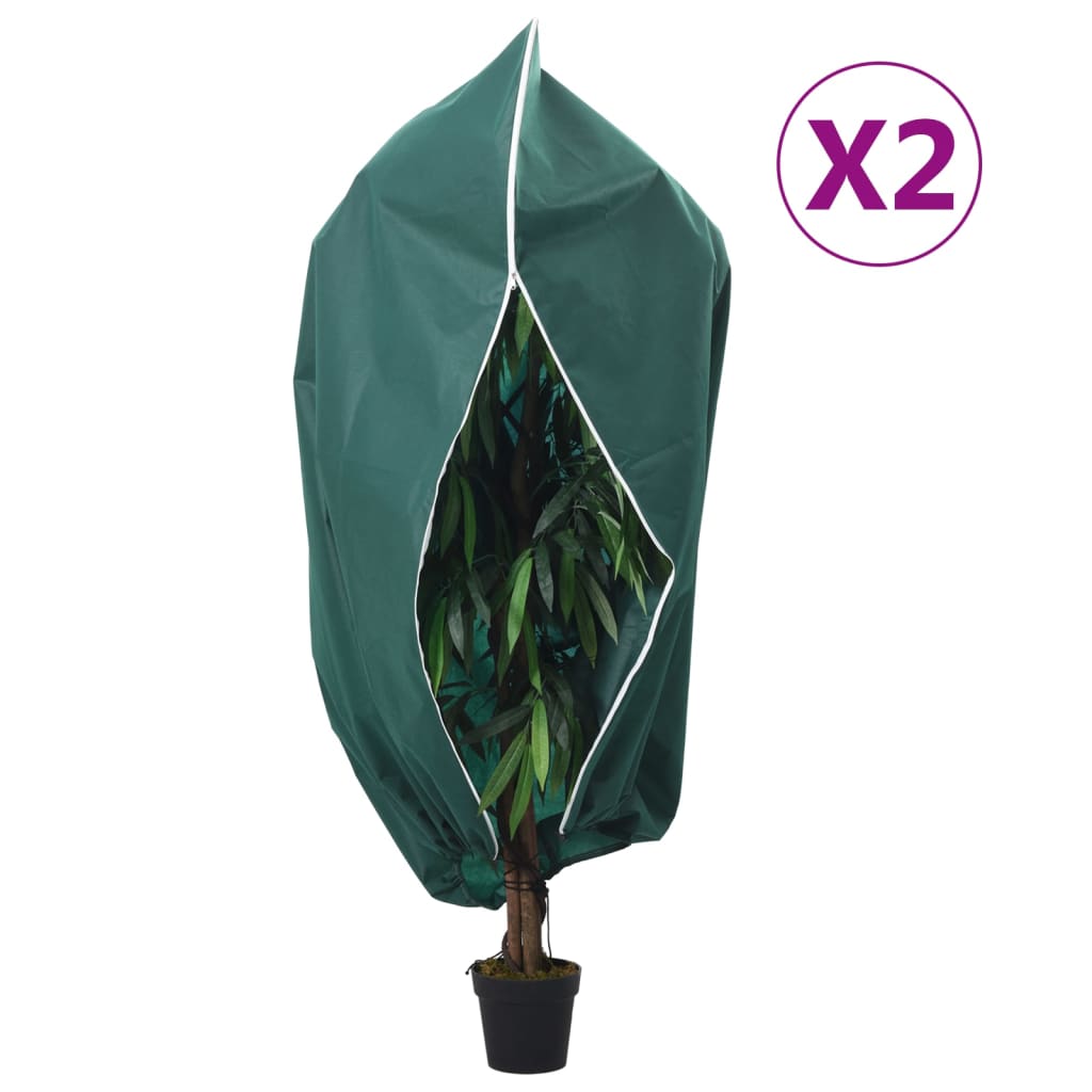 Vidaxl plantenhoezen met ritssluiting 2 st 70 g m² 2,36x2 m