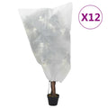 VidaXL Plantenhoezen met trekkoord 12 st 70 g m² 0,8x1 m