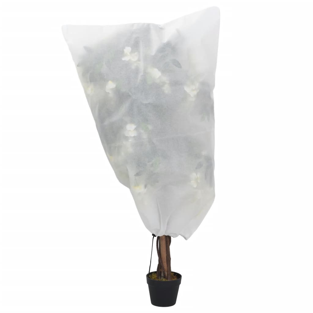 VidaXL Plantenhoezen met trekkoord 12 st 70 g m² 0,8x1 m