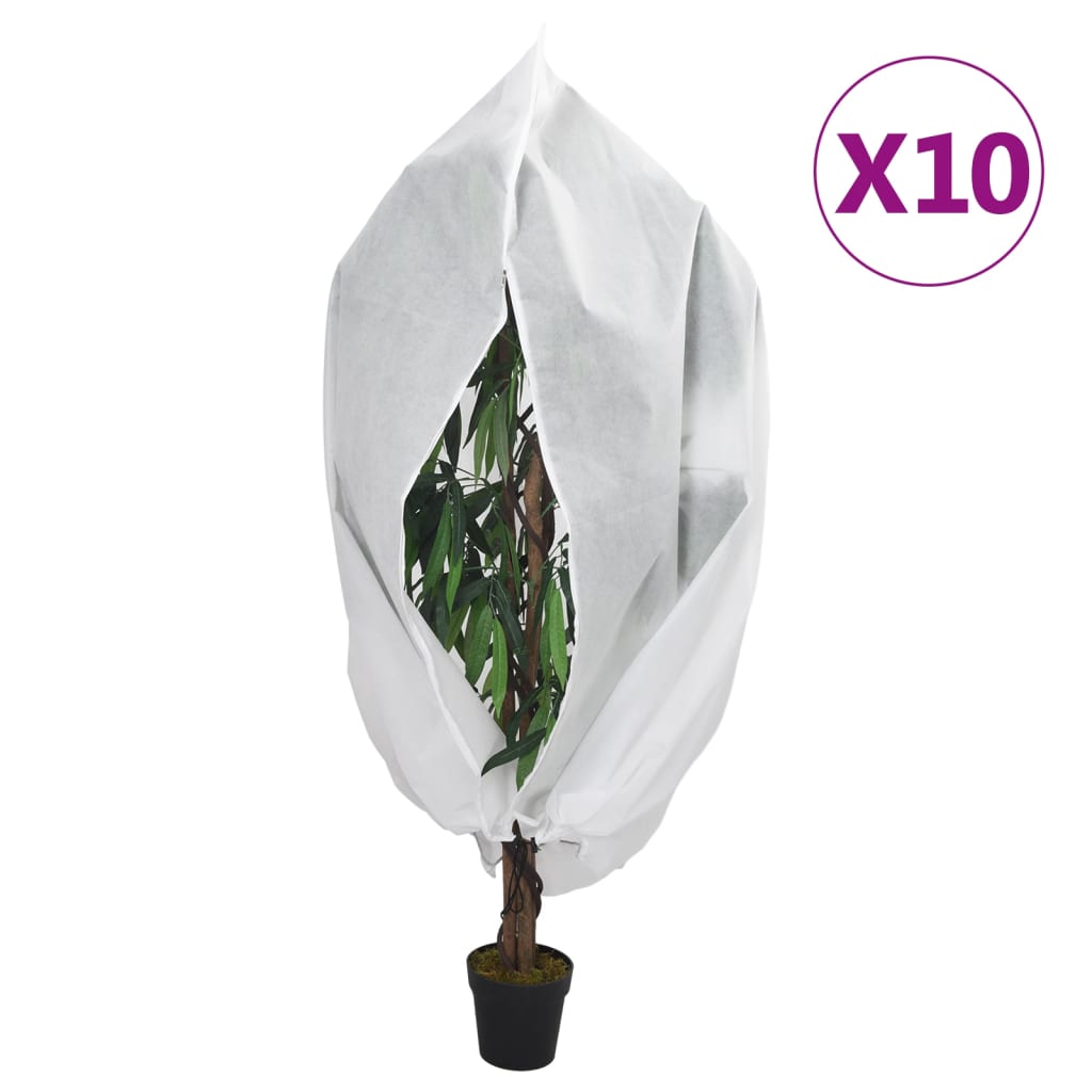 Vidaxl plantenhoezen met ritssluiting 10 st 70 g m² 1,55x1,55 m