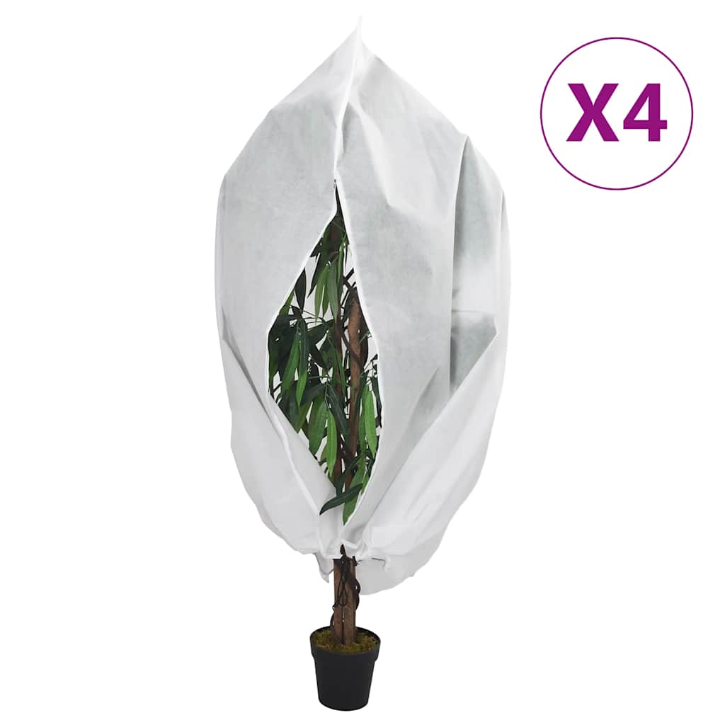 Vidaxl plantenhoezen met ritssluiting 4 st 70 g m² 3,14x2,5 m