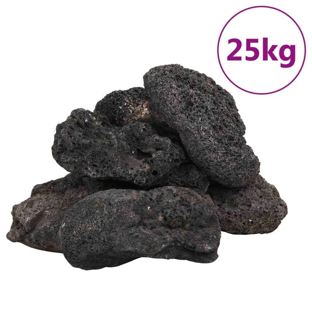 Vidaxl Lavasteine ​​25 kg 10-30 cm schwarz