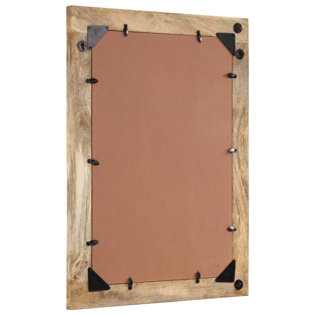 VidaXL Badezimmerspiegel 50x70x2,5 cm Festes Mangoholz und Glas