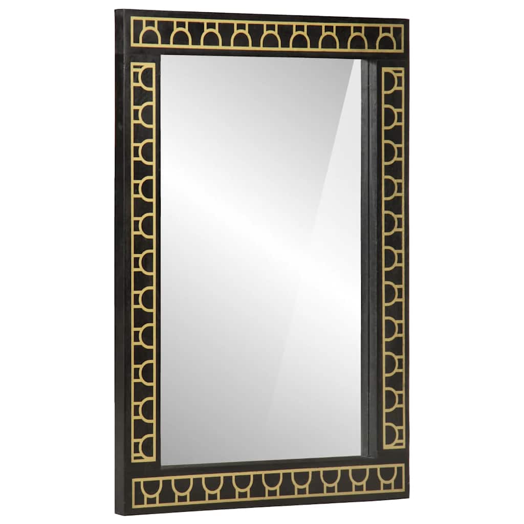 Vidaxl badkamerspiegel 50x70x2,5 cm massief mangohout en glas
