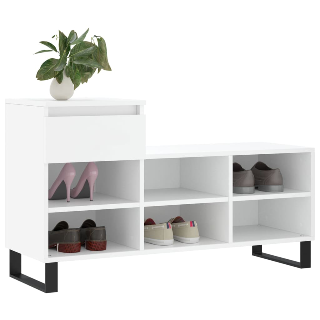 VIDAXL -Schuhschrank 102x36x60 cm ordentliches Holz weiß