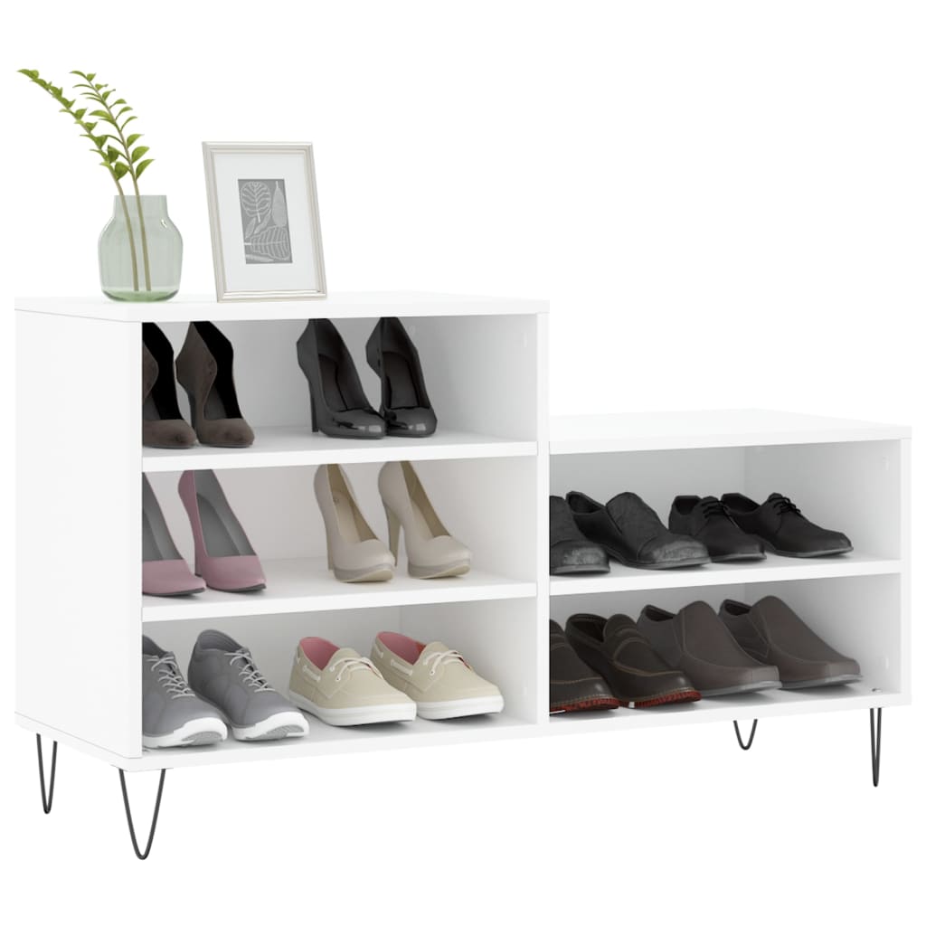 VIDAXL -Schuhschrank 102x36x60 cm ordentliches Holz weiß