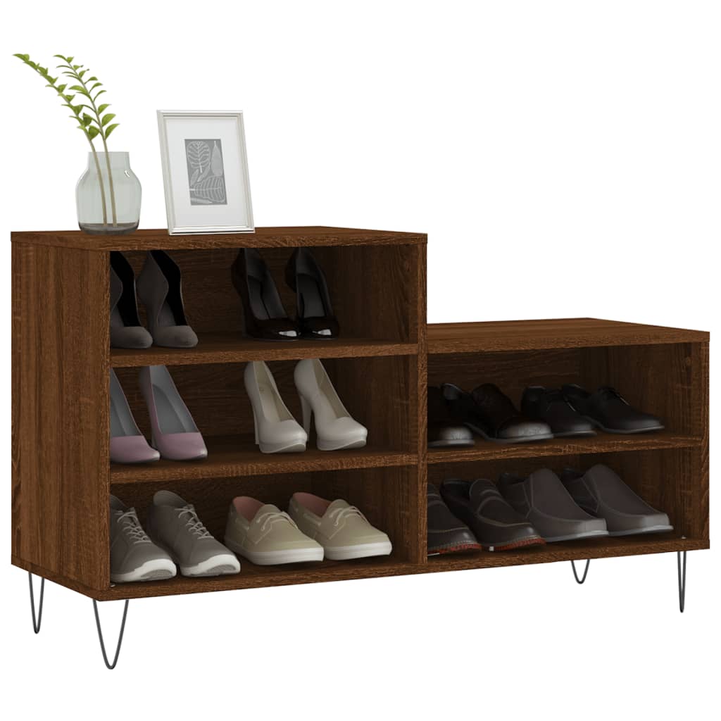VidaXL Schuhschrank 102x36x60 cm Eigenschaften Holzbraune Eiche Farbe