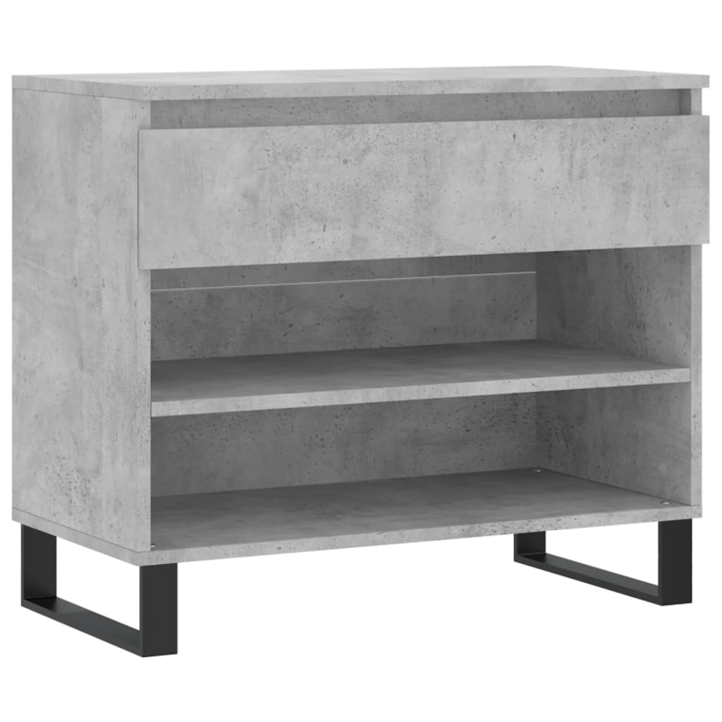 VIDAXL -Schuhschrank 70x36x60 cm verarbeiteter Holzbeton-Schiebe