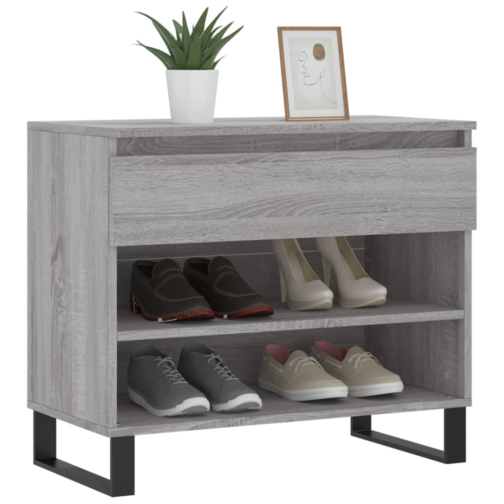 Vidaxx Schuhschrank 70x36x60 cm aus eigentiertem Holz Sonoma Grey