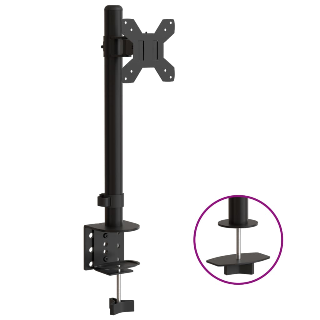 Vidaxl monitorbeugel vesa 75 100 mm zwart staal