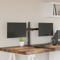 VidaXL Monitorständer, doppelt VESA 75/100 mm, Stahl, Schwarz
