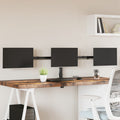 VidaXL Monitorständer, dreifach faltbar, VESA 75-100 mm, Stahl, Schwarz